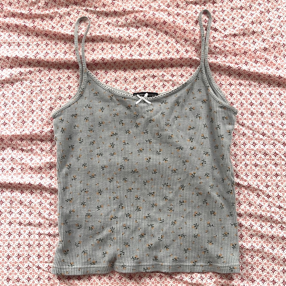 coquette brandy melville floral tank